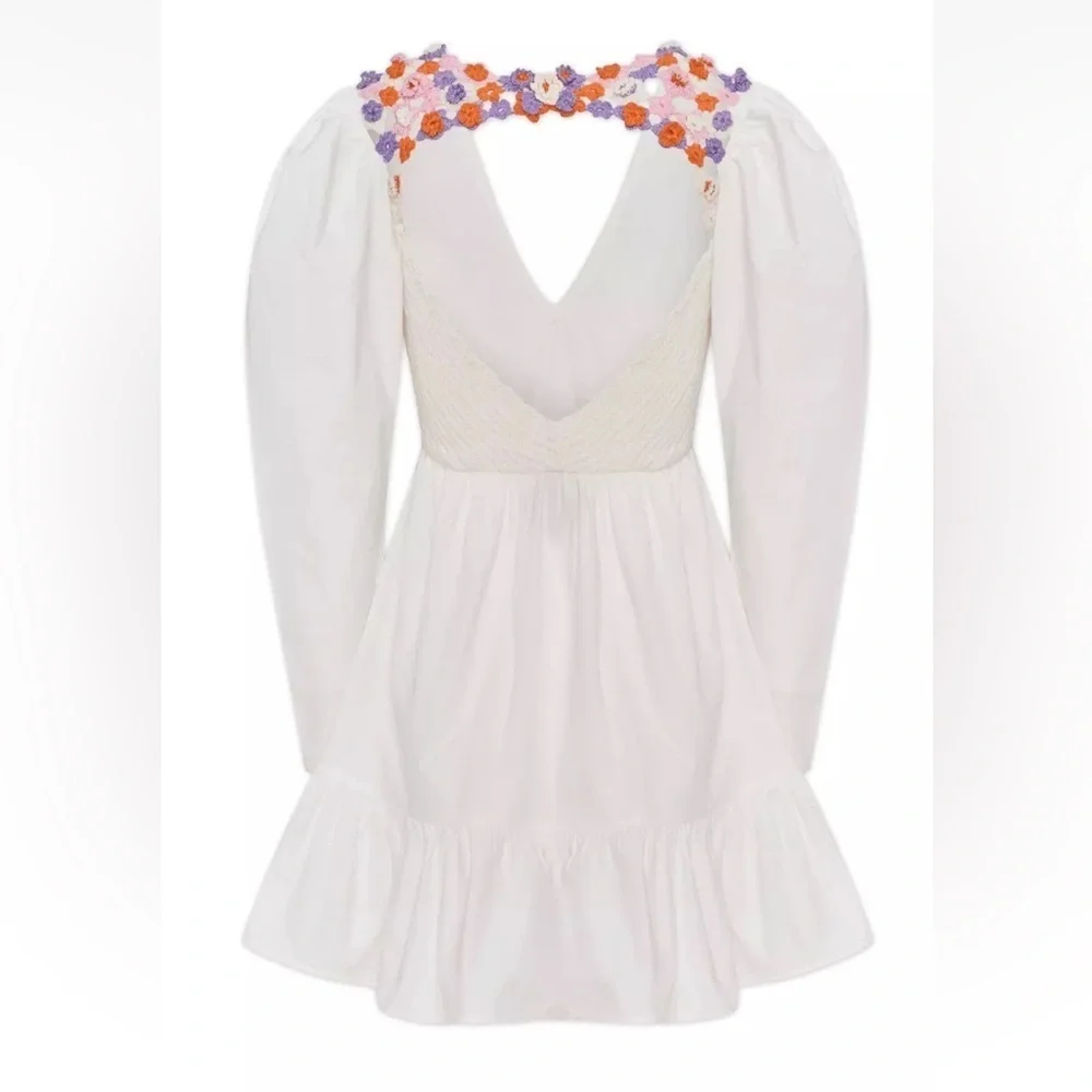 Stella Pardo | Paris Mahima Dress | Handmade with crochet flowers | NWT | M - Picture 2 of 13